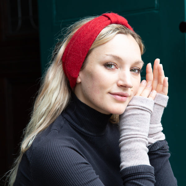 Red Cashmere Headband