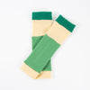 Yellow and Green Cashmere Ankle Warmers