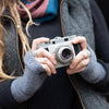 Charcoal Cashmere Fingerless Gloves