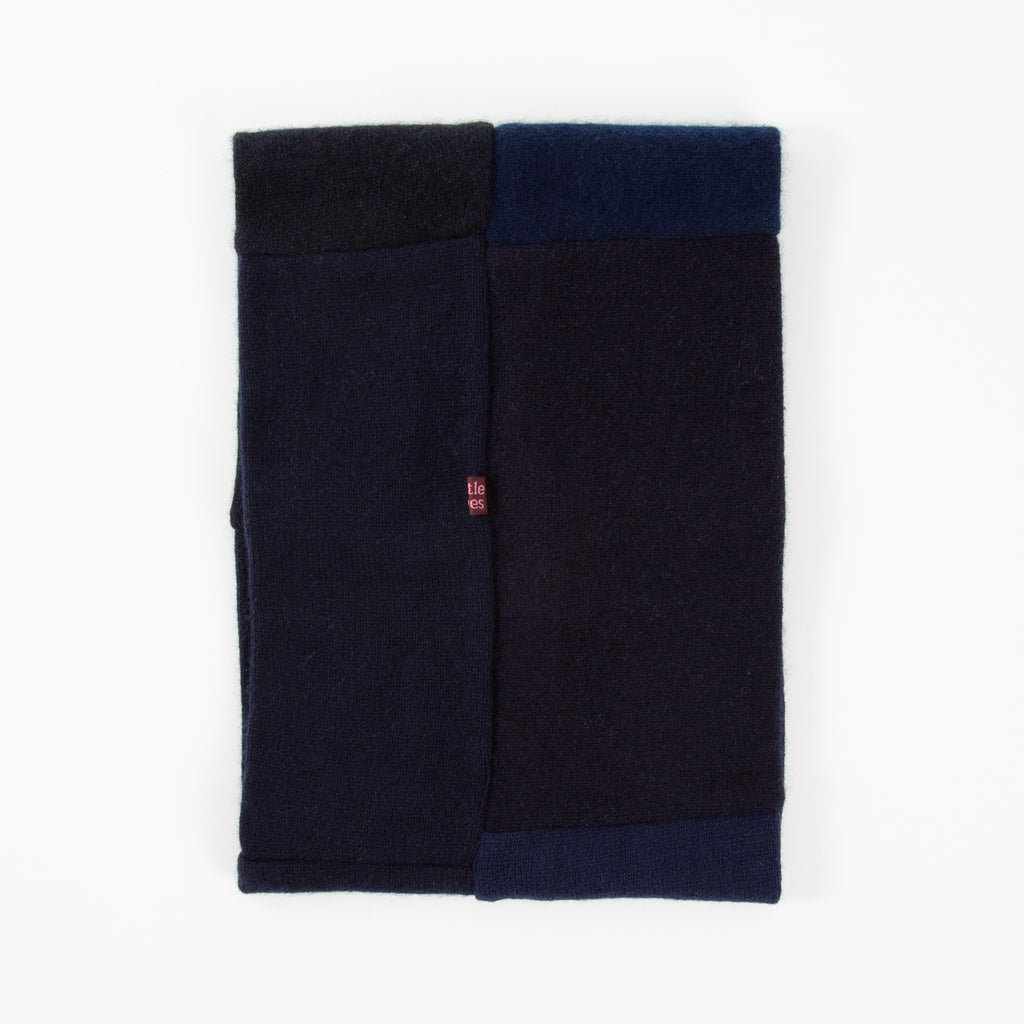 Block Navy Cashmere Neckwarmer