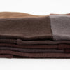 Block Brown Neckwarmer and Dark Brown Fingerless Gloves