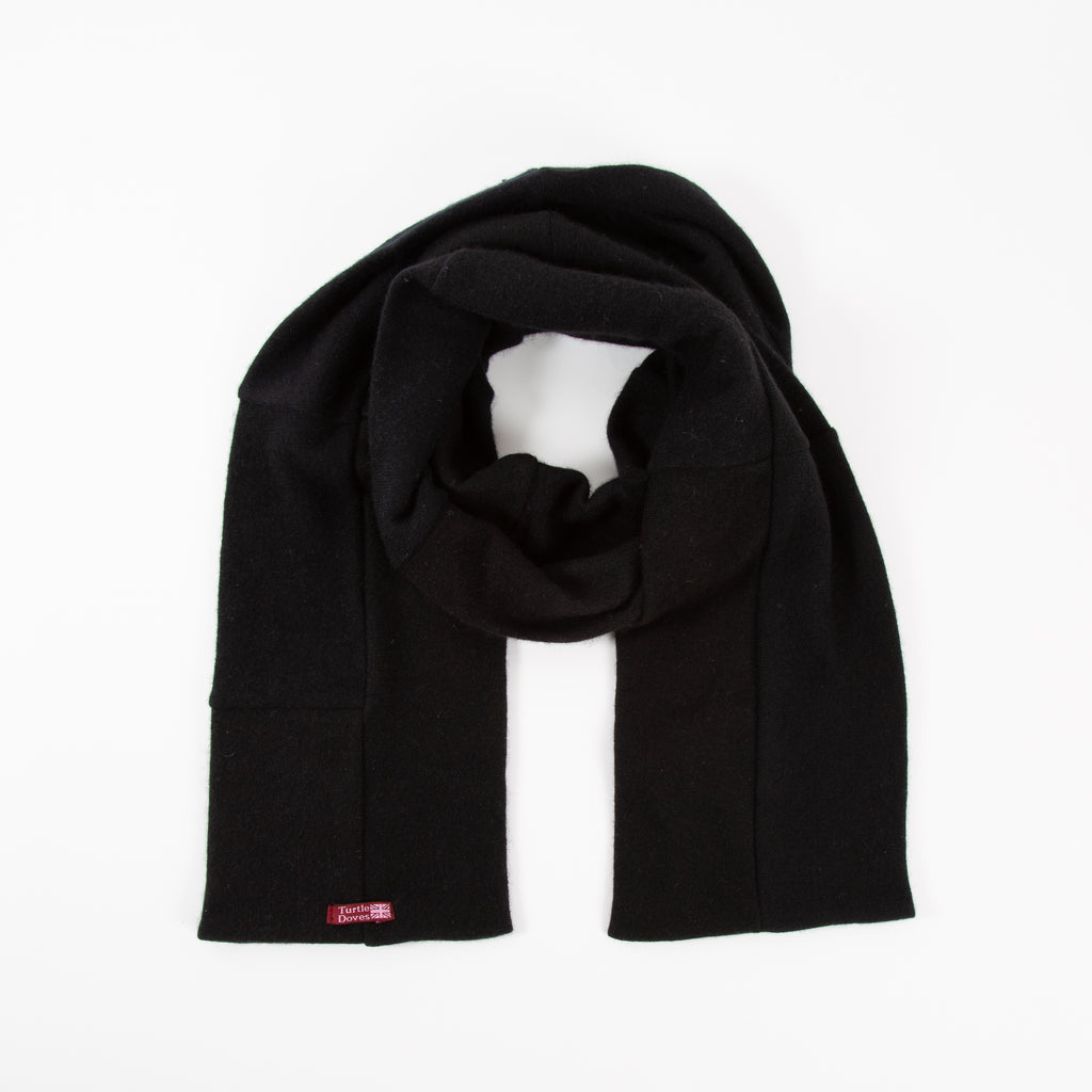 Classic Black Cashmere Scarf