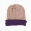 Warm Slate Cashmere Slouched Beanie
