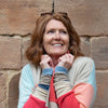 Brown & Blue Cashmere Wrist Warmer