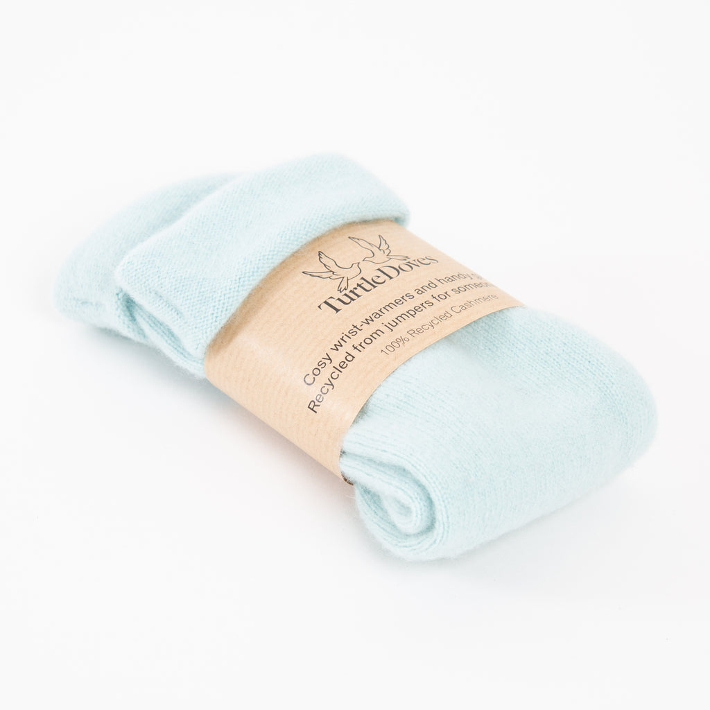 Marine Cashmere Fingerless Gloves