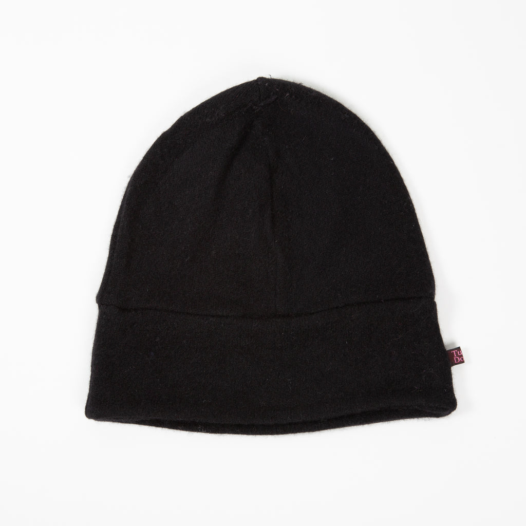 Classic Black Cashmere Beanie