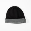 Classic Black & Grey Cashmere Beanie