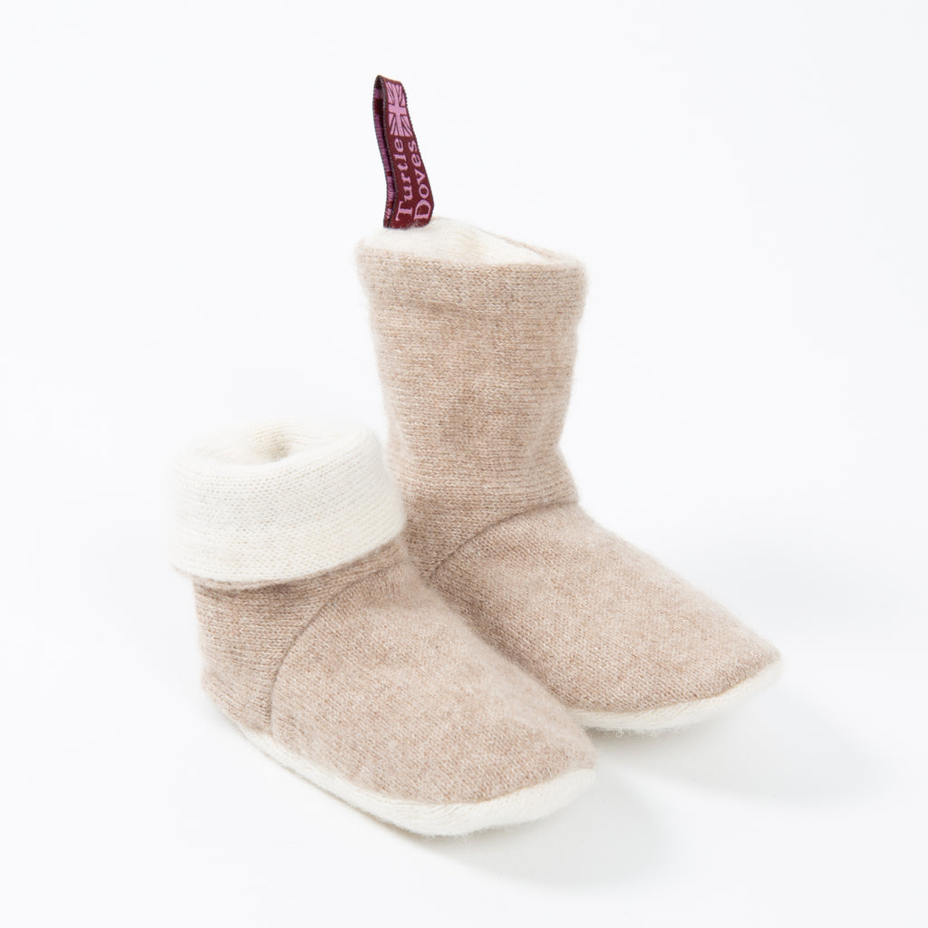 Teddy Bear Cashmere Baby Booties