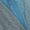 Aqua Cable Cashmere Fingerless Gloves