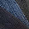 Dark Blue Cable Cashmere Fingerless Gloves
