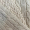 Double Cream Cable Cashmere Fingerless Gloves