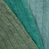 Green Cable Cashmere Fingerless Gloves