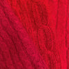 Red Cable Cashmere Fingerless Gloves