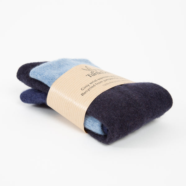 Blue Mix Cashmere Wrist Warmer